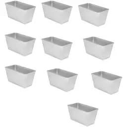 Форма хлібна для випічки стандартного хліба у вигляді цеглинки Л7 алюміній (22х11х11.5 см) 10, Полімет Сірий 86437