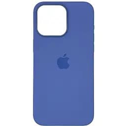 Чехол накладка Silicone Case Full with Magsafe для Apple iPhone 15- Winter Blue