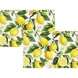 Набір сервірувальних серветок Ardesto Sicilian Lemons зелений 30 х 45 см 2 шт. (ART15LM)