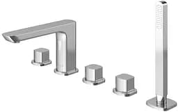Змішувач на борт ванни Kohlman Foxal chrome QB242F Хром