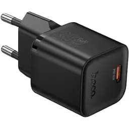 Мережевий зарядний пристрій Hoco N66 Ingenious single port PD35W charger(EU) Чорний