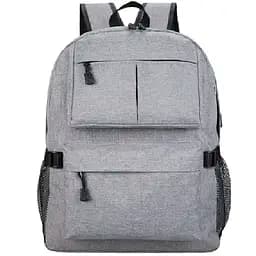 Рюкзак для ноутбука Voltronic T3 15.6 дюймів вихід під USB-кабель сірий