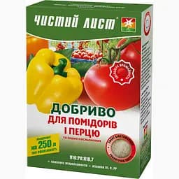 Добриво кристалічне Чистий Лист для помідорів, перцю та інших пасльонових 300 г (10508195)