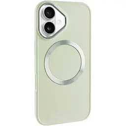 Чохол Epik TPU Bonbon Metal Style with MagSafe для Apple iPhone 16, 6.1 Білий/White