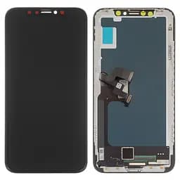 Дисплей для iPhone X, чорний, з рамкою, , Tianma, (TFT)