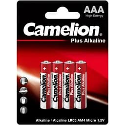 Батарейка Camelion AAA LR03 Plus Alkaline x 4 (LR03-BP4)