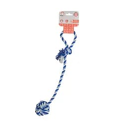 Іграшка для собак Misoko&Co Веревка з м'ячем blue 55х7 cm - мініатюра 2