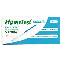 Тест-полоска Home Test для определения овуляции №5+1, 5 шт. (HT 5 test-strip ovulation)