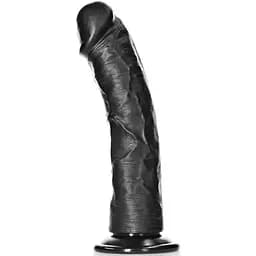 Фалоімітатор RealRock Curved Realistic 8" 20.5 см (чорний)