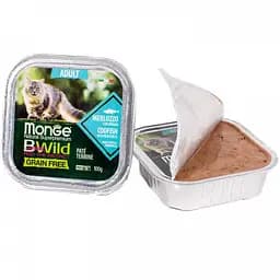 Вологий корм для котів Monge Cat Вwild Gr. Free Wet Adult тріска з овочами 100 г - мініатюра 4