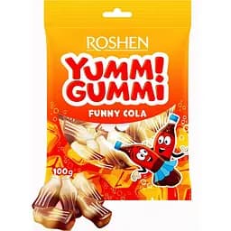 Цукерки желейні Roshen Yummi Gummi Funny Cola 100 г (757502)