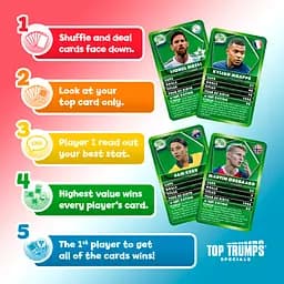 Настільна гра Winning Moves World Football Stars Top Trumps UK зелений - мініатюра 9