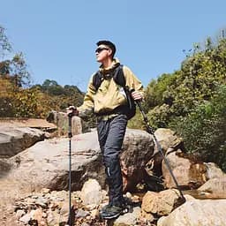 Трекінгова палиця Naturehike CNK2450DS013, 103-120 см, чорна - мініатюра 2