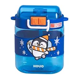 Дитяча пляшка для води Dodo Penguin 560 мл з ремінцем, синій Yiwu HP-14-36BL - мініатюра 3