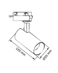 Трековий світильник Goldlux 329042 Shark LED 1x10W 4000K 850Lm IP20 чорний - мініатюра 3