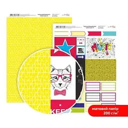 Папір дизайнерський двосторонній матовий „Color style“ 8 21х29,7см 200г/м2 ROSA TALENT
