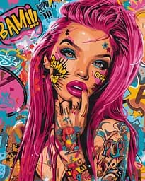 Набор для росписи по номерам Цветной всплеск, Ideyka, 40x50 см, КНО8461