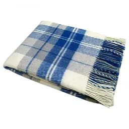 Плед вовняний Vladi Ельф 200х220 біло-сіро-блакитний-синій 2