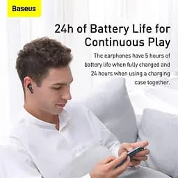 Бездротові навушники Baseus S1 Simu ANC TWS (NGS1-01) з бездротовою зарядкою чорні - мініатюра 8
