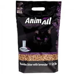 Древесный наполнитель AnimAll 2.8 кг для котов с ароматом лаванды (39866)
