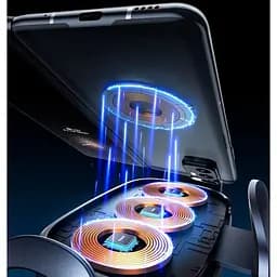 Автотримач із бездротовою зарядкою Baseus LightChaser Series Triple-Coil 15W Black (C40355901111-00) [124906] - мініатюра 8