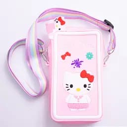 Сумочка-футляр для телефону Yiwu Hello Kitty силіконова на блискавці 17x9x2 см, рожевий HP-55-21P