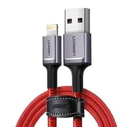 Кабель Ugreen US293 Alu Case Braided Lightning Cable 1 м (красный) (80635)