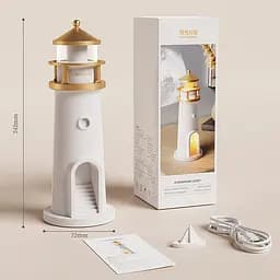 Проектор-нічник A08 Lighthouse 2in1 + Bluetooth колонка White - мініатюра 6