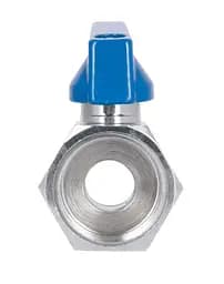 Кран кульовий міні Thermo Alliance Standart 1/2" ВВ прямий, хром, півметелик SD187W15 - мініатюра 3