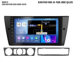 Штатна автомагнітола EasyGo M9-6-128-BEE QLED BMW 3 E90 E91 E92 E93 2005-2013