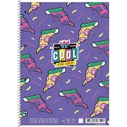 Коледж-блок Student, А4+, в клітинку, спіраль, 80 арк., фіолетовий (A4-080-6511K)