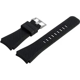 Силіконовий ремінець 2black для Samsung Galaxy Watch 3 45mm Samsung Gear S3 Frontier - чорний кріплення 22мм (WB814164)