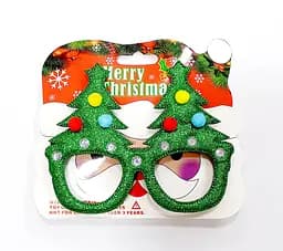 Окуляри новорічні N1-1 з блискітками Зелёный