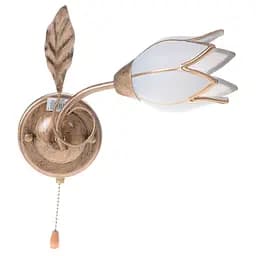 Бра Brille LK-207W/1 E14 настінне накладне з вимикачем флористика