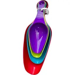 Набір пластикових мірних ложок совків для цукру, спецій та сипучих продуктів 4 шт., Kitchen Master 85205