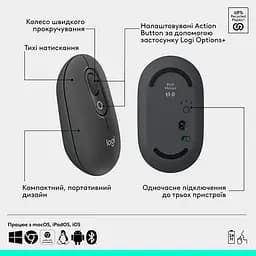 Комп'ютерна миша Logitech POP with emoji Graphite L910-007412 teh0022063 - мініатюра 3