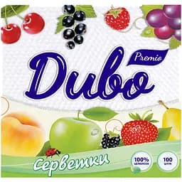 Бумажные салфетки Диво Premio, однослойные, 24х24 см, 100 шт.