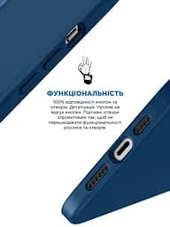 Силиконовый чехол с MagSafe для Apple iPhone 15 Pro Max, ICON2 MagCase, синий, противоударный, панель с мягкой подкладкой, защита всего корпуса, поддержка беспроводной зарядки, совместим с защитными стеклами и пленками, ArmorStandart (ARM72754) - мініатюра 4