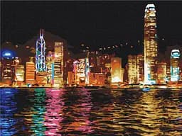 Картина по номерам на подрамнике Brushme Ночной Гонконг