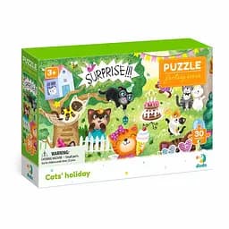 Пазли картонні "Свято котиків" 300417 Dodo (3-4 роки) 30 ел., в коробці (4820198243579)