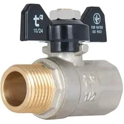 Кран шаровой Thermo Alliance Base 1/2" ВН прямой, PN40, бабочка SD607W15