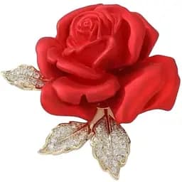 Брошь Роза красная (84946781)