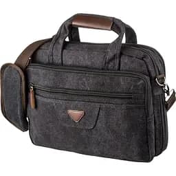 Сумка для ноутбука Vintage 20177 текстильная 15.6 на два отделения Черная