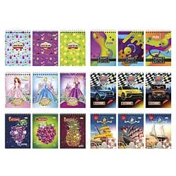 Блокнот А6 Апельсин Б-П6-80 пружина бічна 80 аркушів асортимент