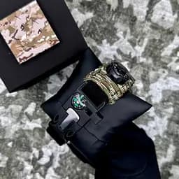 Наручний годинник чоловічий 005CMGRSU ЗСУ Зелений камуфляж Паракордний ремінець Camo Green + Коробка. Patriot acs0031044 - мініатюра 4