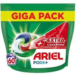 Капсули для прання Ariel Pods+ Сила Екстраочищення 60 шт.