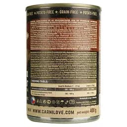 Беззерновий вологий корм для собак Carnilove Adult Venison & Reindeer з олениною 400 г - мініатюра 4