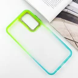 Чохол TPU+PC Fresh sip series для Samsung Galaxy A24 4G Бірюзовий / Лимонний - мініатюра 3