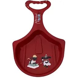 Зимові санки-лопата AlpenGaudi Alpen Rutscher з принтом червоні