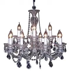 Люстра свеча Brille подвесная хрустальная для холла E14 40W CH (CR-401S/12)